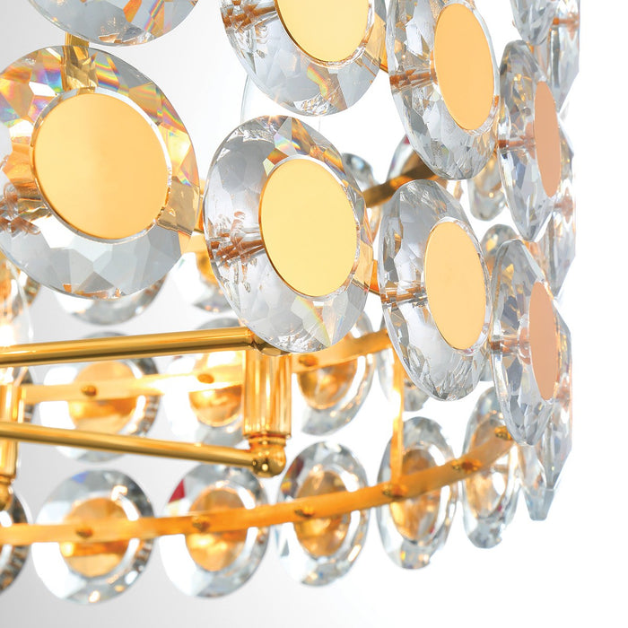 Eurofase 44286-025 Eight Light Pendant, Gold