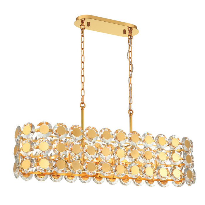 Eurofase 44287-020 Eight Light Chandelier, Gold