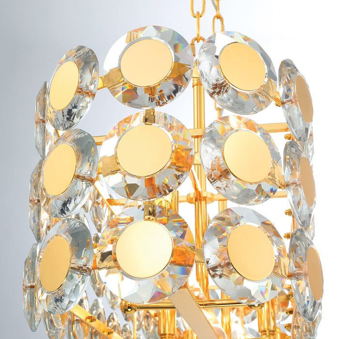 Eurofase 44287-020 Eight Light Chandelier, Gold