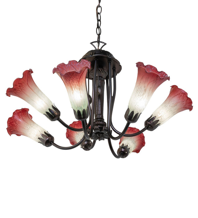 Meyda Tiffany 251577 Seven Light Chandelier, Mahogany Bronze