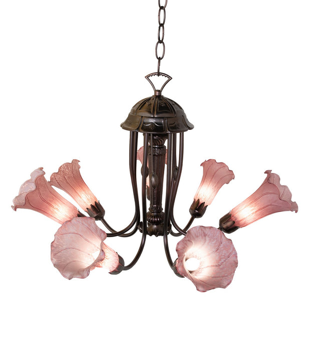 Meyda Tiffany 251585 Seven Light Chandelier, Mahogany Bronze