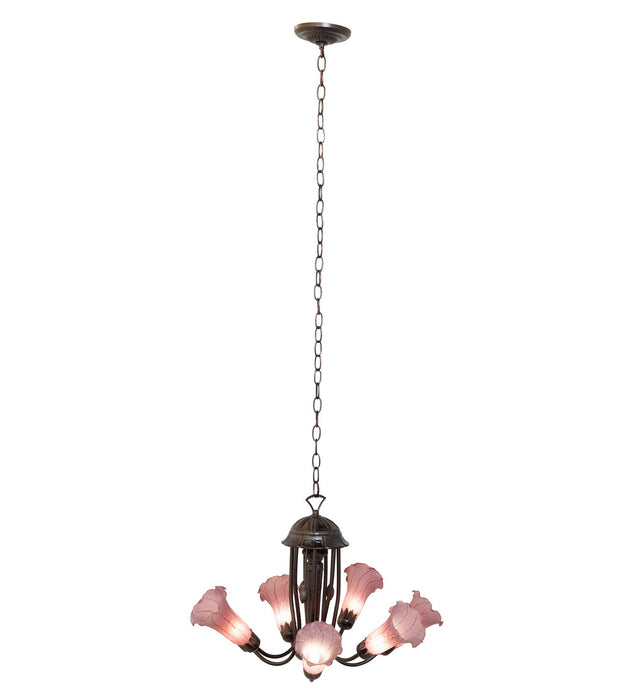 Meyda Tiffany 251585 Seven Light Chandelier, Mahogany Bronze