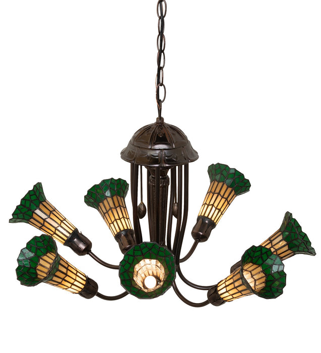 Meyda Tiffany 251590 Seven Light Chandelier, Mahogany Bronze