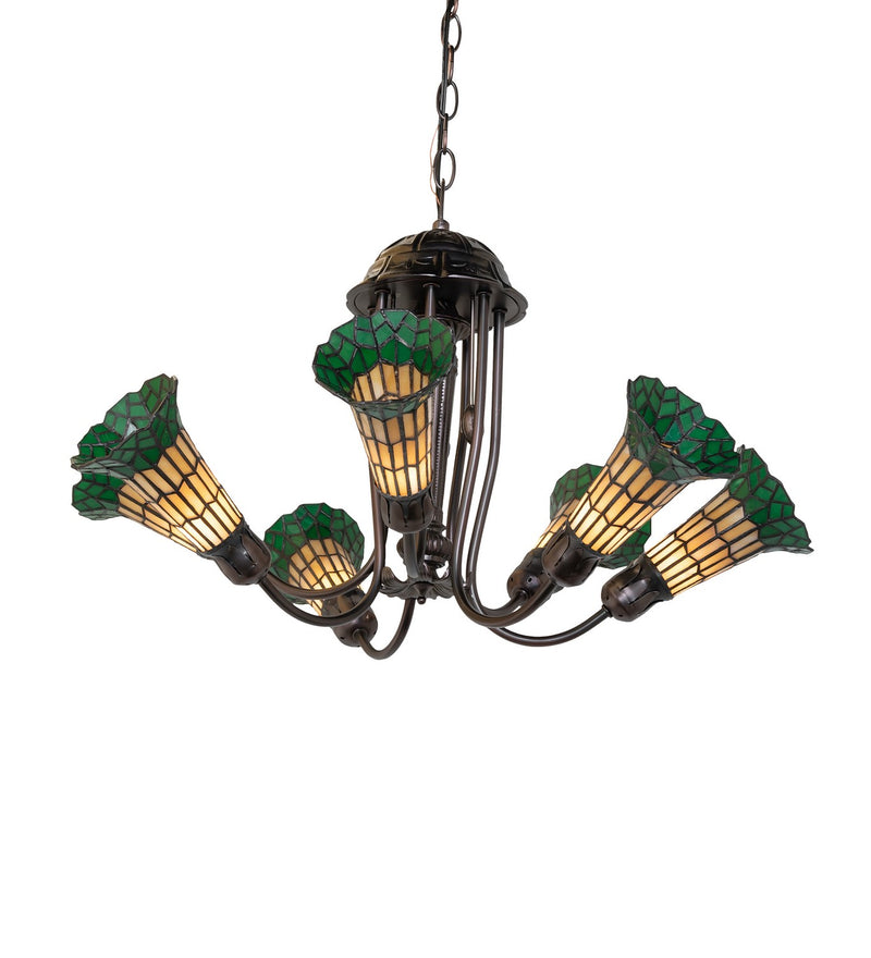 Meyda Tiffany 251590 Seven Light Chandelier, Mahogany Bronze