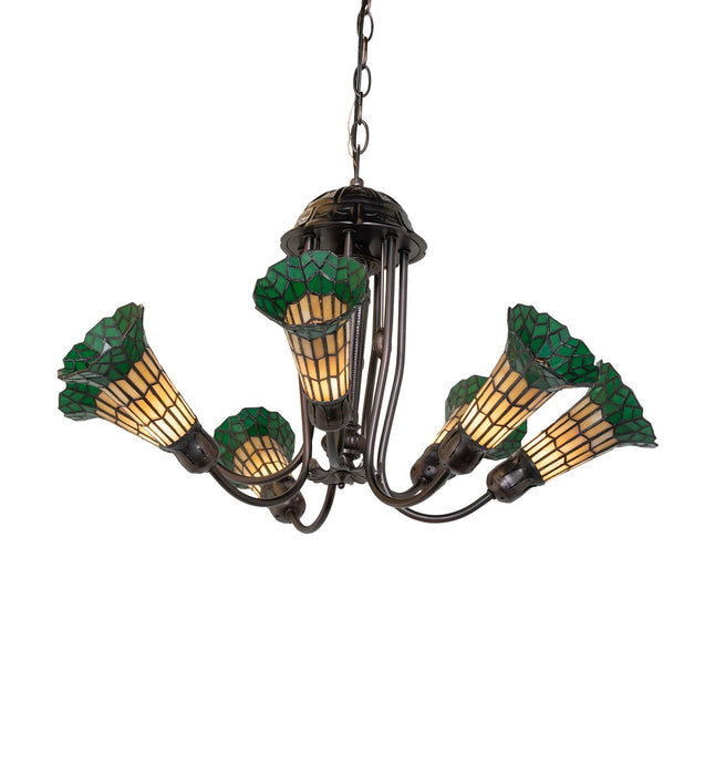Meyda Tiffany 251590 Seven Light Chandelier, Mahogany Bronze
