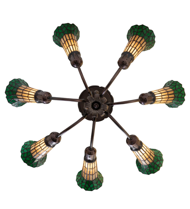 Meyda Tiffany 251590 Seven Light Chandelier, Mahogany Bronze