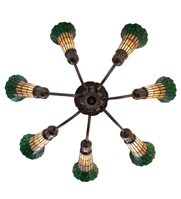 Meyda Tiffany 251590 Seven Light Chandelier, Mahogany Bronze