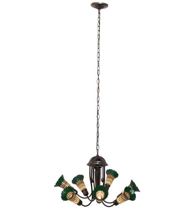 Meyda Tiffany 251590 Seven Light Chandelier, Mahogany Bronze