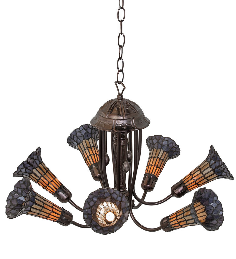 Meyda Tiffany 251592 Seven Light Chandelier, Mahogany Bronze