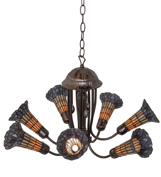 Meyda Tiffany 251592 Seven Light Chandelier, Mahogany Bronze