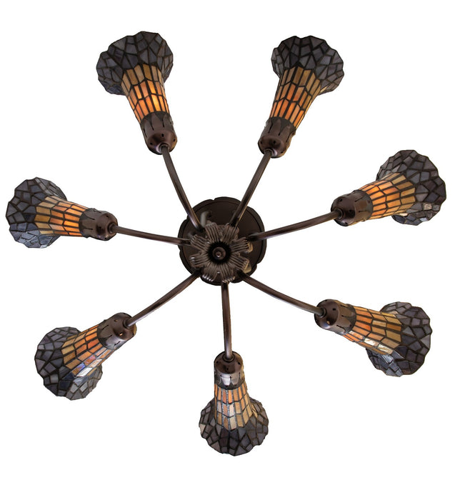 Meyda Tiffany 251592 Seven Light Chandelier, Mahogany Bronze