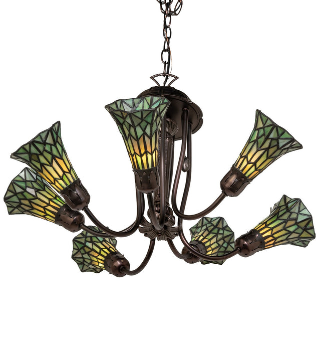 Meyda Tiffany 251593 Seven Light Chandelier, Mahogany Bronze