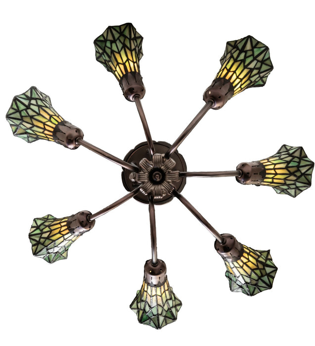 Meyda Tiffany 251593 Seven Light Chandelier, Mahogany Bronze