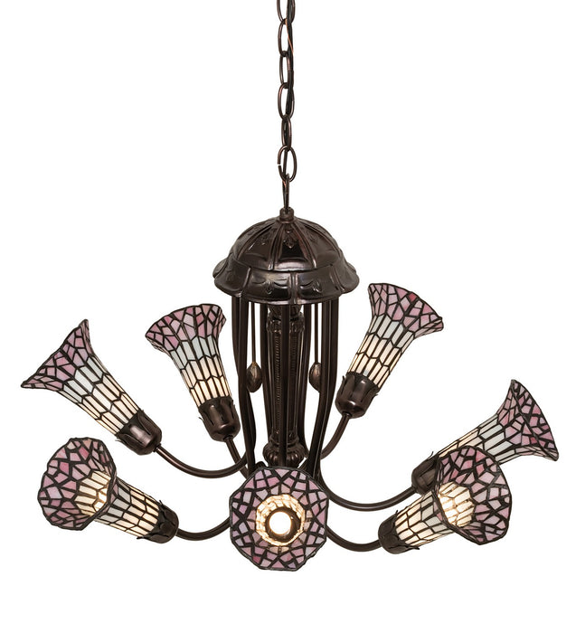 Meyda Tiffany 251595 Seven Light Chandelier, Mahogany Bronze