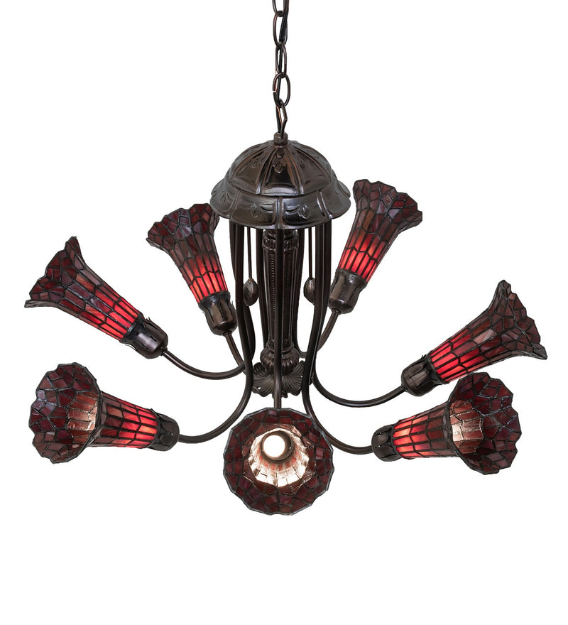 Meyda Tiffany 251596 Seven Light Chandelier, Mahogany Bronze
