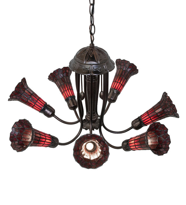 Meyda Tiffany 251596 Seven Light Chandelier, Mahogany Bronze