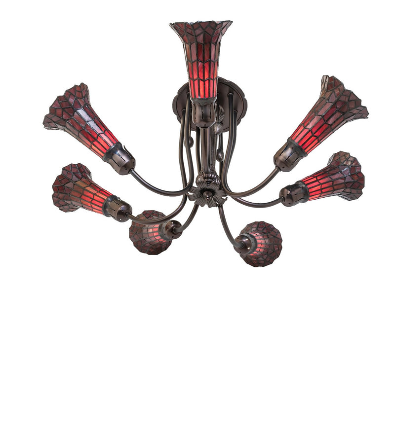 Meyda Tiffany 251596 Seven Light Chandelier, Mahogany Bronze