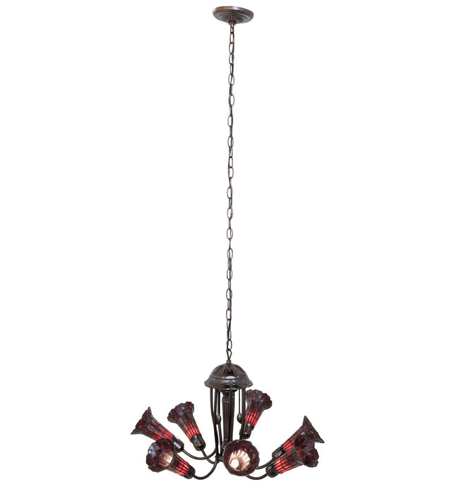 Meyda Tiffany 251596 Seven Light Chandelier, Mahogany Bronze