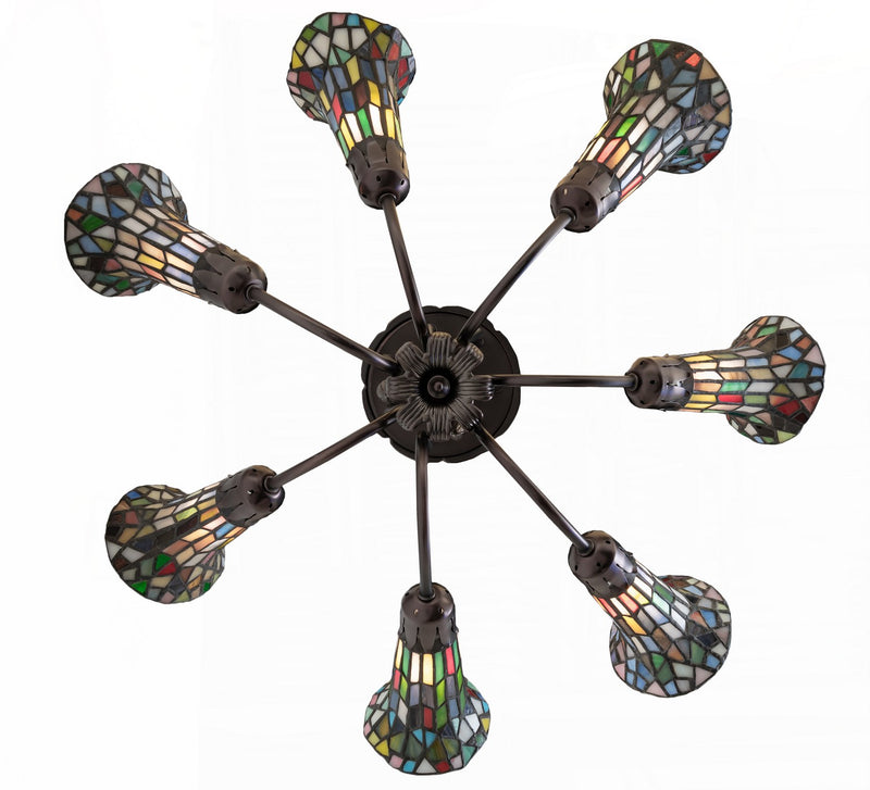 Meyda Tiffany 251597 Seven Light Chandelier, Mahogany Bronze