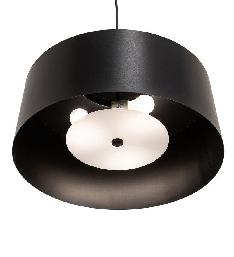 Meyda Tiffany 254068 Three Light Pendant, Solar Black