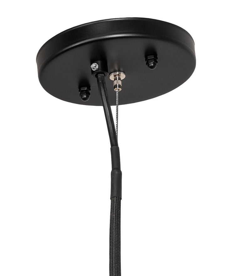 Meyda Tiffany 254068 Three Light Pendant, Solar Black