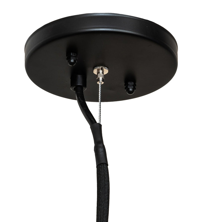 Meyda Tiffany 254069 Four Light Pendant, Textured Black/ Solar Black
