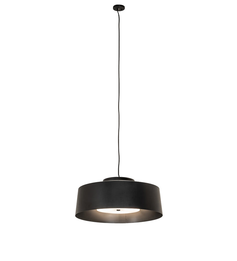 Meyda Tiffany 254069 Four Light Pendant, Textured Black/ Solar Black