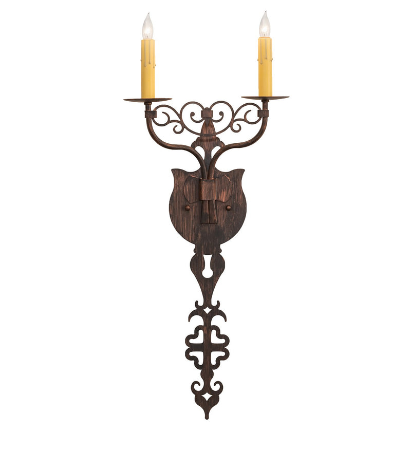 Meyda Tiffany 255157 Two Light Wall Sconce, Cimarron Bronze