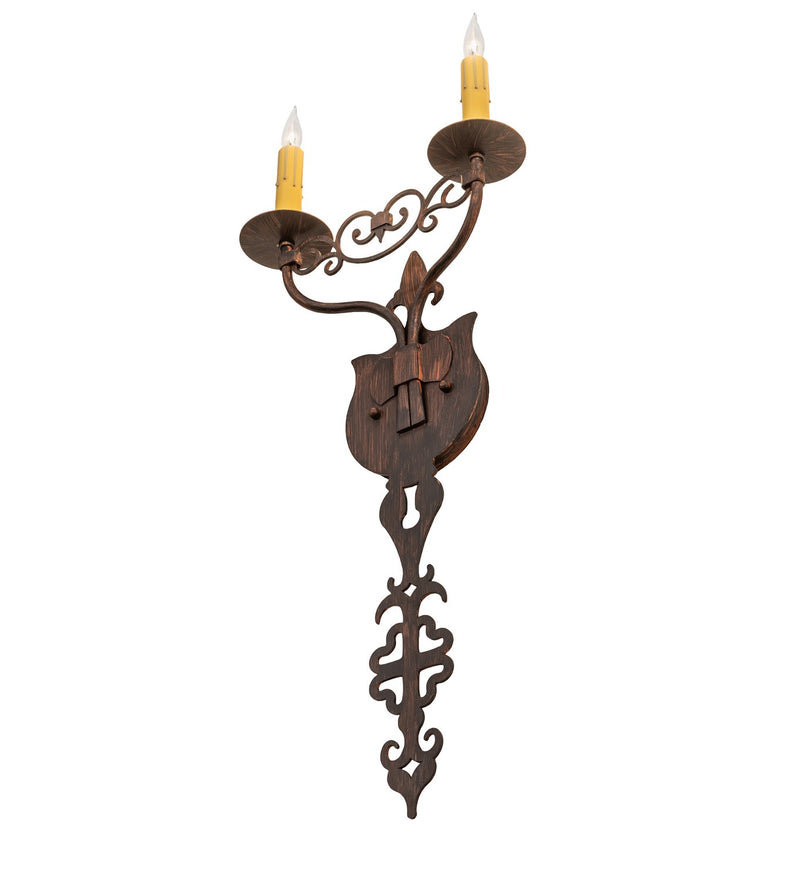 Meyda Tiffany 255157 Two Light Wall Sconce, Cimarron Bronze