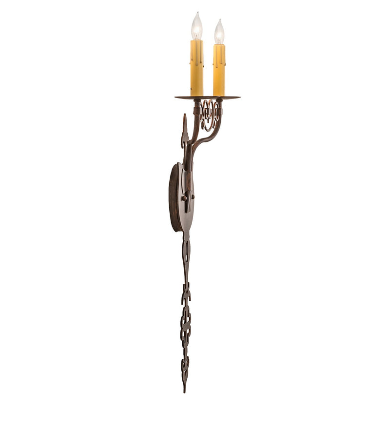 Meyda Tiffany 255157 Two Light Wall Sconce, Cimarron Bronze