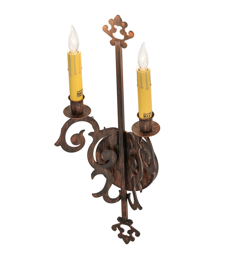 Meyda Tiffany 255166 Two Light Wall Sconce, Cimarron Bronze
