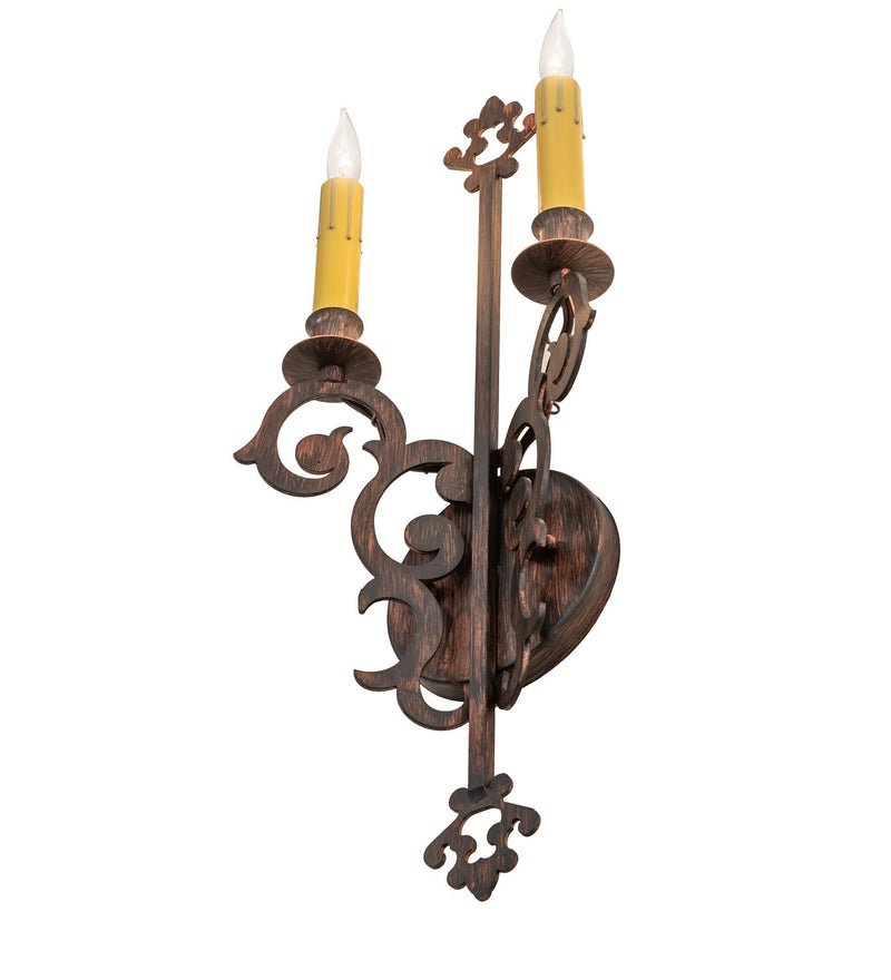 Meyda Tiffany 255166 Two Light Wall Sconce, Cimarron Bronze