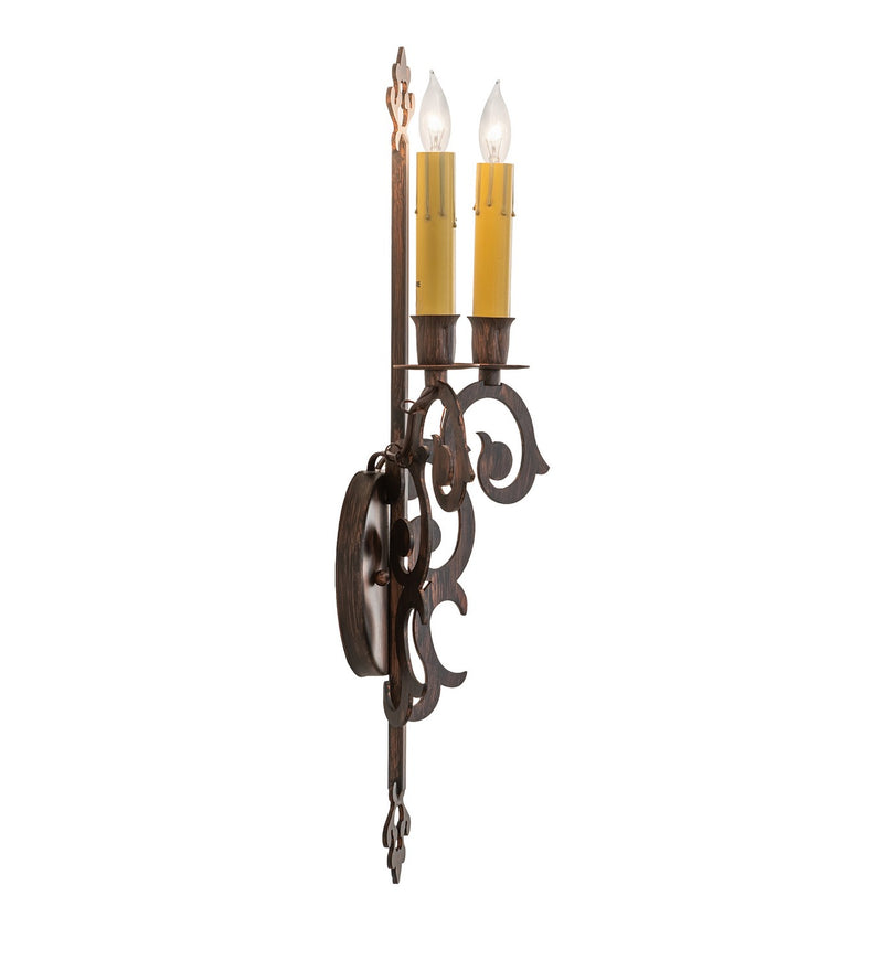 Meyda Tiffany 255166 Two Light Wall Sconce, Cimarron Bronze