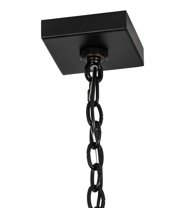 Meyda Tiffany 255438 Four Light Pendant, Blackwash