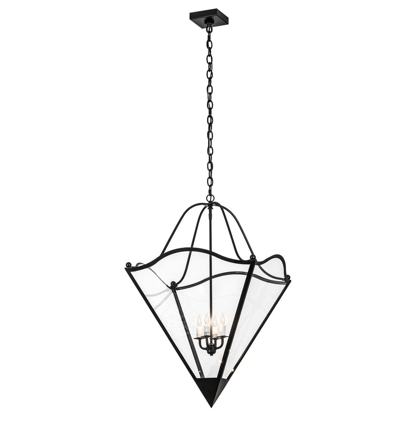 Meyda Tiffany 255438 Four Light Pendant, Blackwash