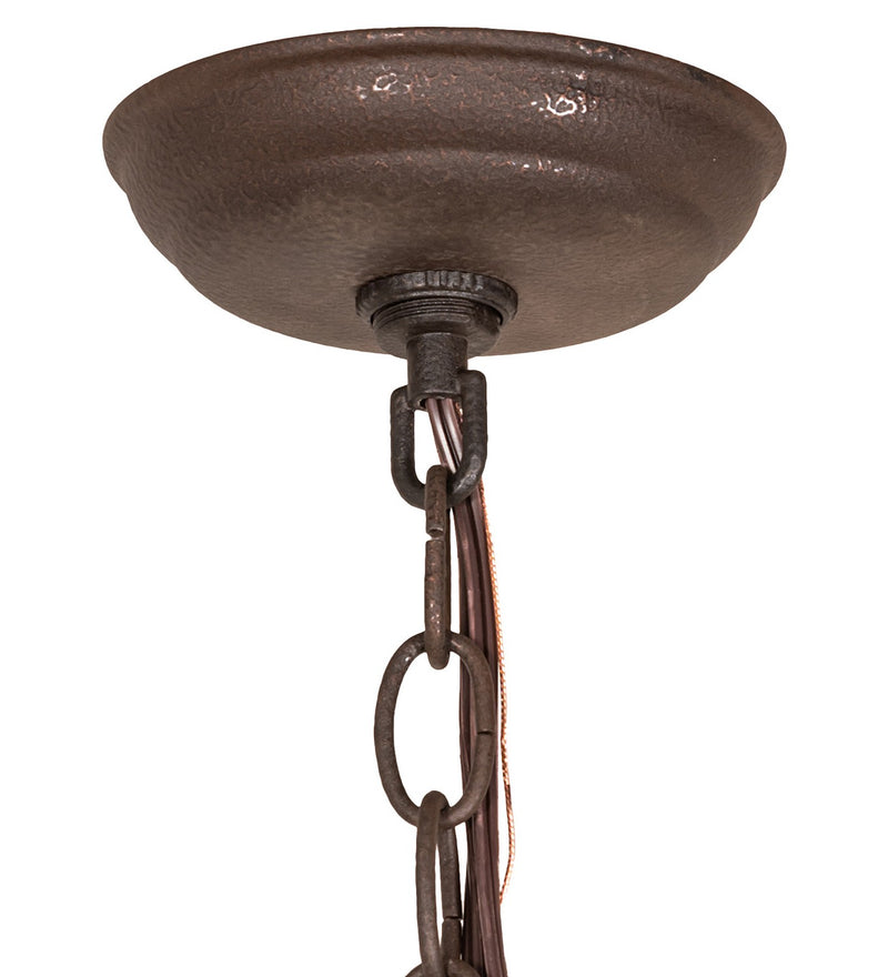 Meyda Tiffany 257159 One Light Mini Pendant, Distressed Rust