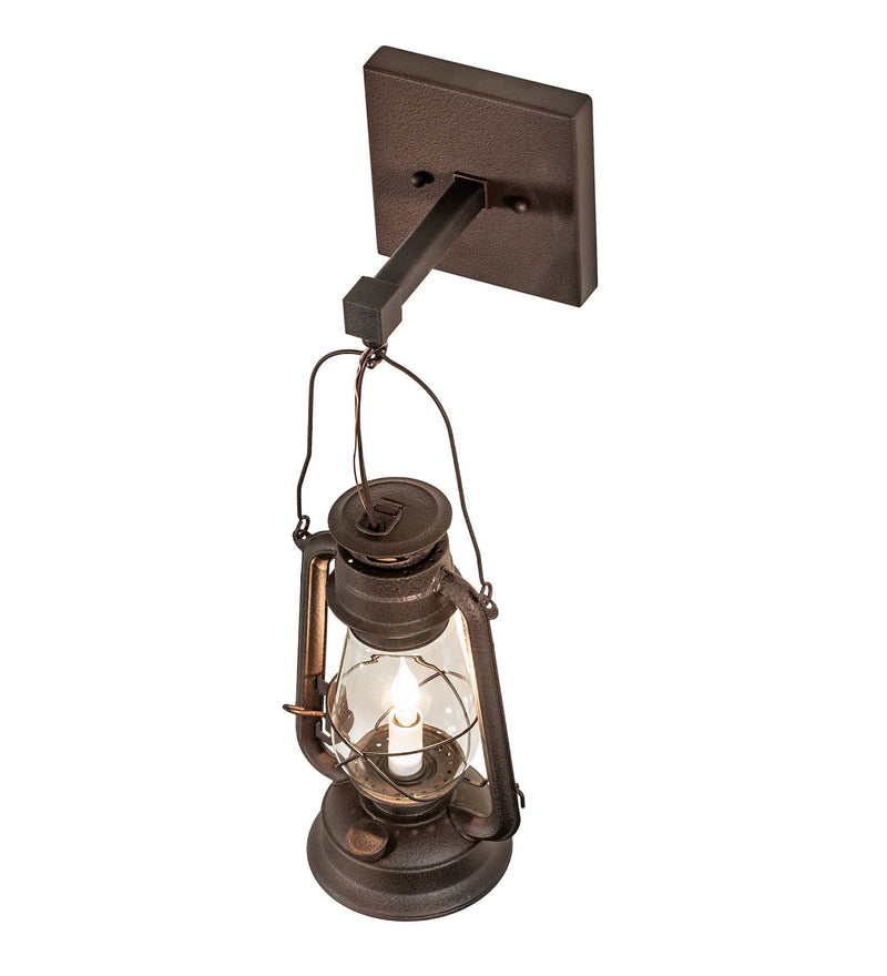 Meyda Tiffany 257162 One Light Wall Sconce, Distressed Rust
