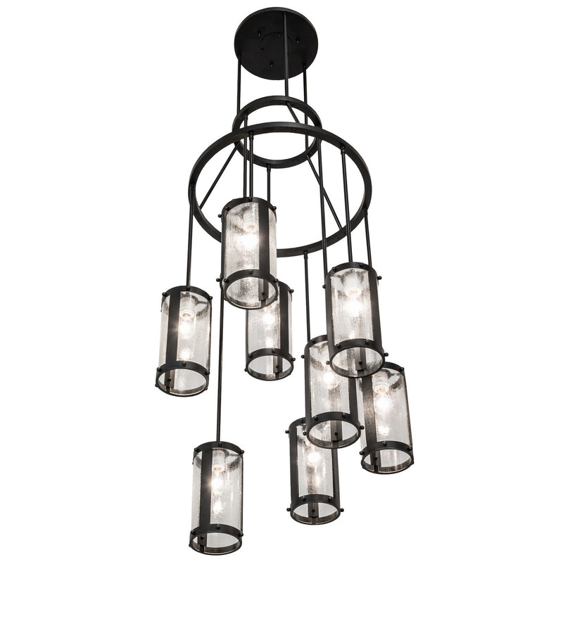 Meyda Tiffany 257212 Nine Light Chandelier, Solar Black