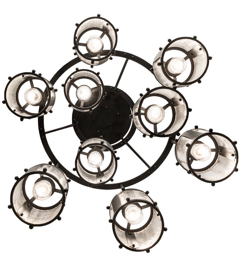 Meyda Tiffany 257212 Nine Light Chandelier, Solar Black