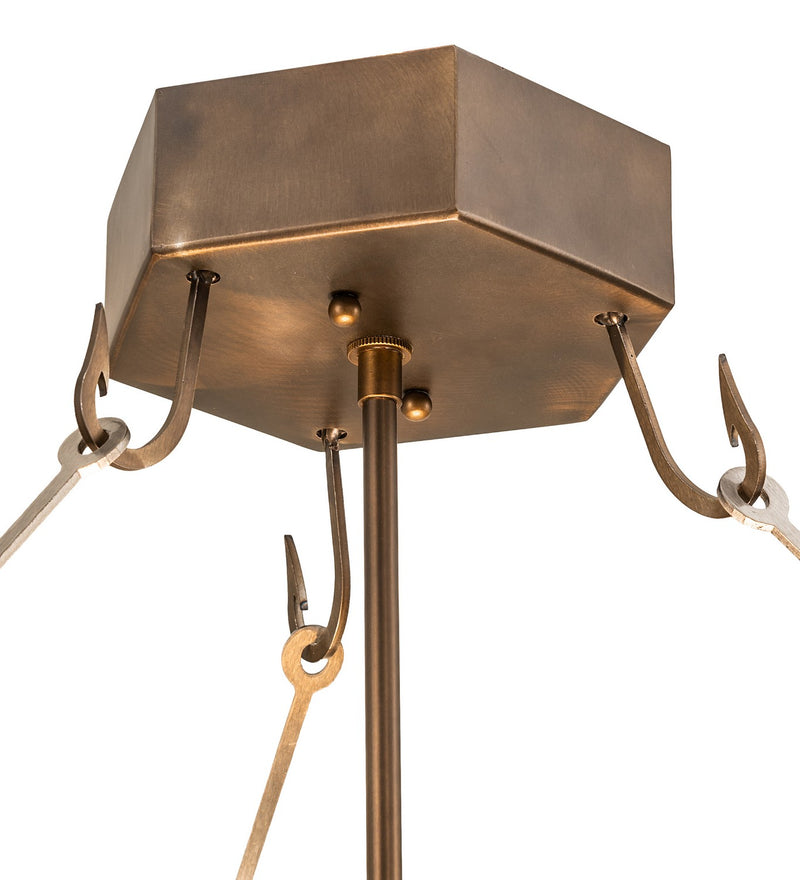 Meyda Tiffany 258344 Four Light Semi-Flushmount, Antique Copper