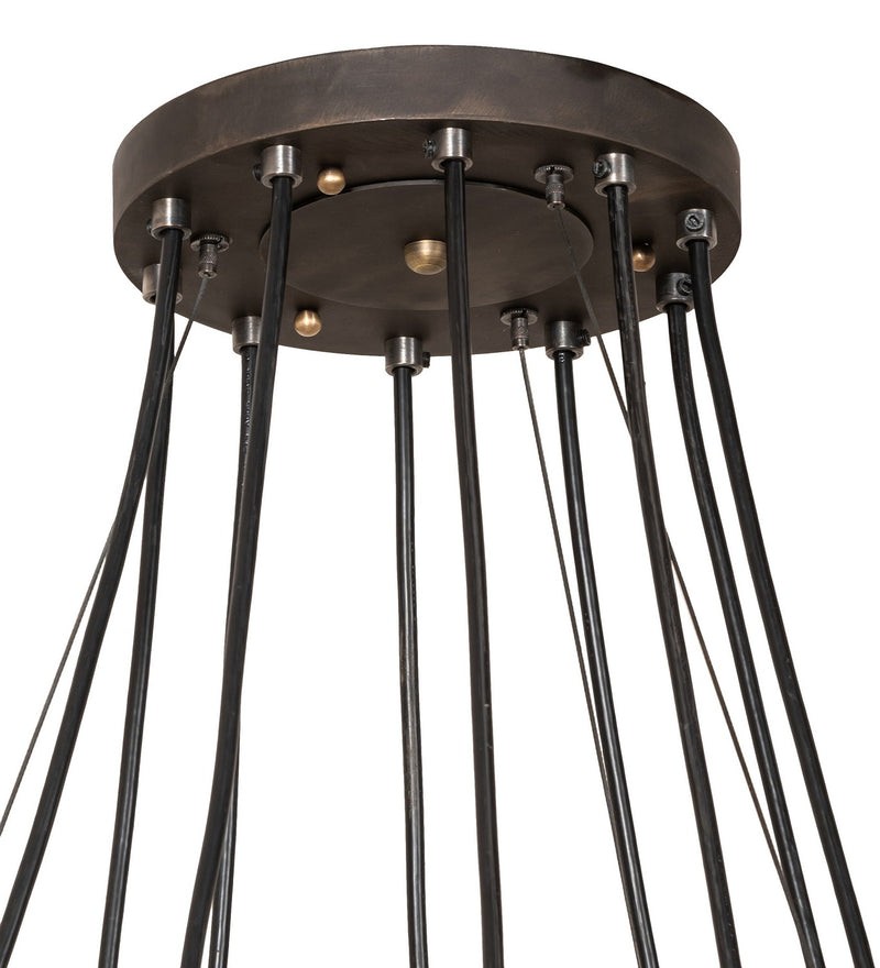 Meyda Tiffany 259041 Ten Light Pendant, Blackened Steel