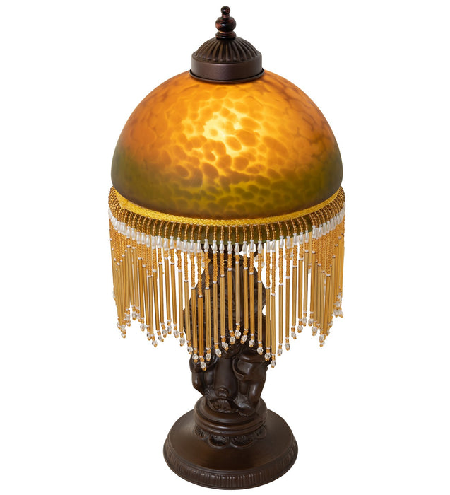 Meyda Tiffany 260711 One Light Mini Lamp, Mahogany Bronze