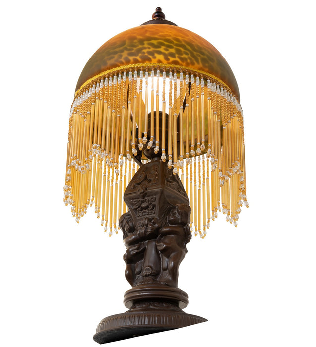 Meyda Tiffany 260711 One Light Mini Lamp, Mahogany Bronze