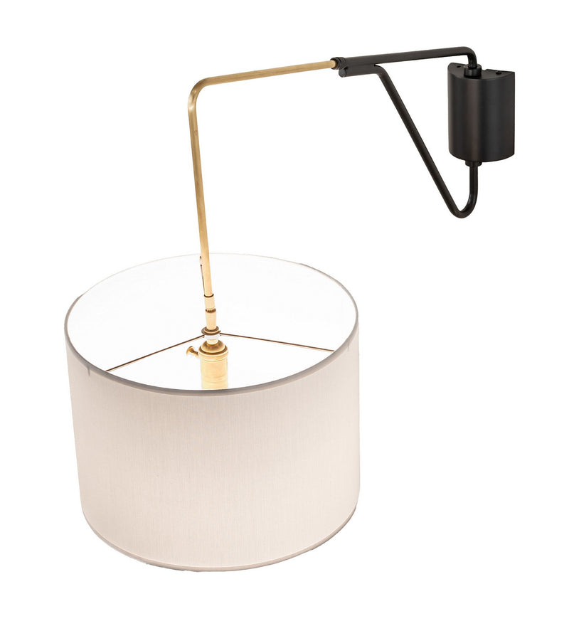 Meyda Tiffany 258185 One Light Wall Sconce, Solar Black/Brushed Brass