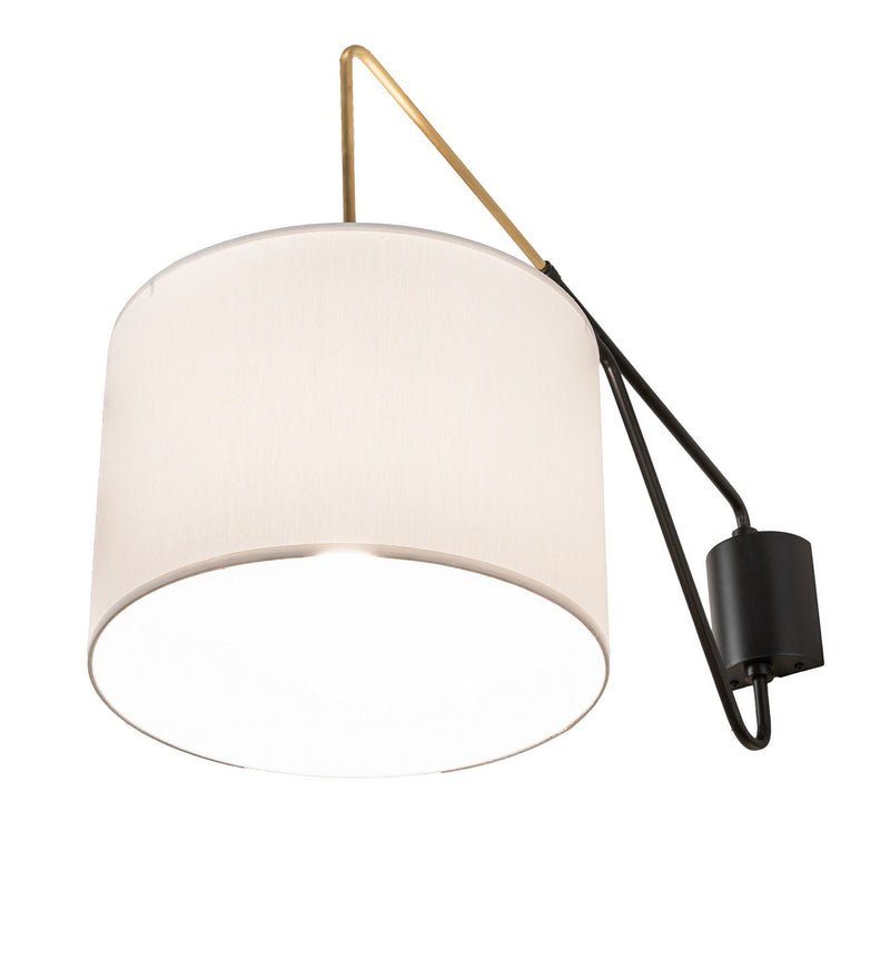 Meyda Tiffany 258185 One Light Wall Sconce, Solar Black/Brushed Brass