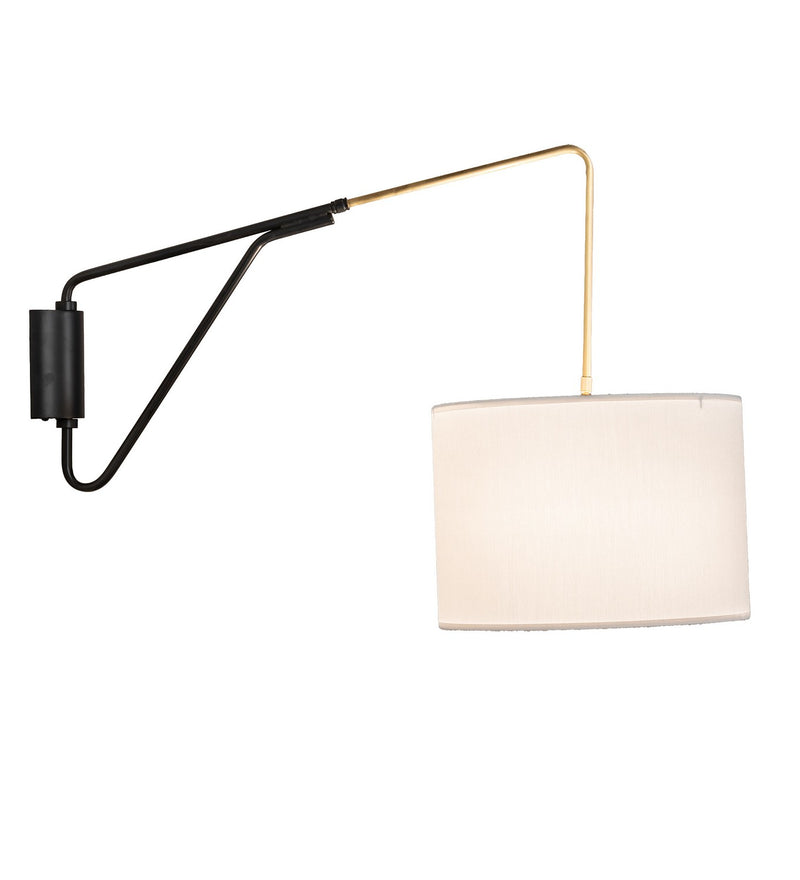 Meyda Tiffany 258185 One Light Wall Sconce, Solar Black/Brushed Brass