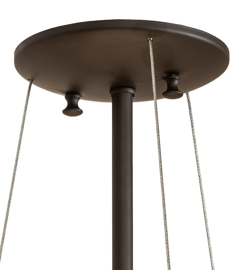 Meyda Tiffany 259617 Three Light Pendant, Oil Rubbed Bronze & Transparent Copper
