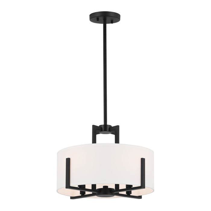 Kichler 52591BK Four Light Pendant/Semi Flush, Black