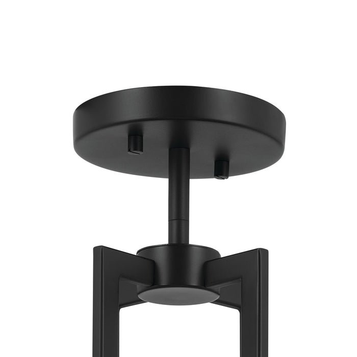 Kichler 52591BK Four Light Pendant/Semi Flush, Black