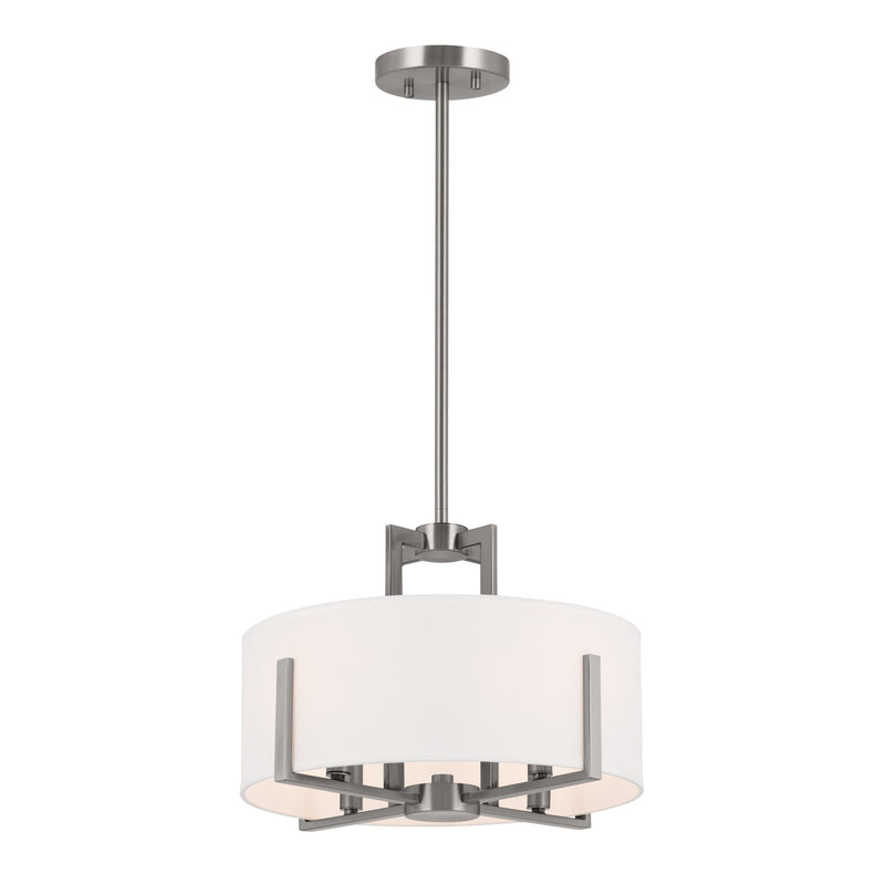 Kichler 52591CLP Four Light Pendant/Semi Flush, Classic Pewter